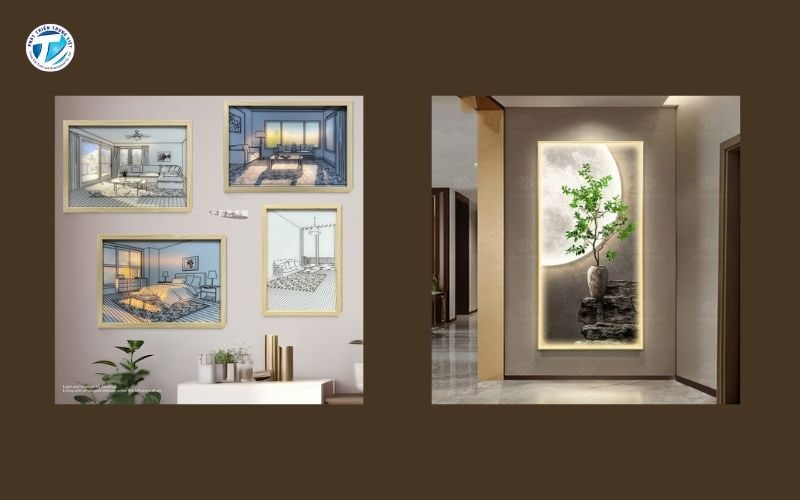 Tranh điện LED decor tối giản